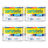 Rollo De Cocina Doble Hoja Cartabella Daily 3x40 Pack X4