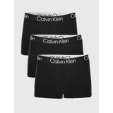 Pack 3 Bóxers Cortos Structure Negro Calvin Klein Hombre