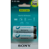  Pilha Recarregável Sony Aa 2500mah C/2 Un 100% Original