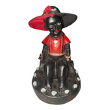 Figura Orisha Niño Eleggua Sentado Ojo De Vidrio 