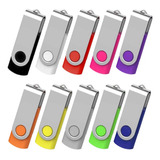 Pendrives Usb 2.0 De 2 Gb Aretop Colores Surtidos 10-pack