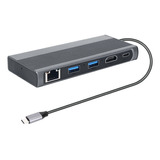 Carcasa Ssd M.2 Usb C Hub Compatible Con Hdmi+usb3.1+rj45+pd