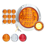 10 Plafon 20 Led Redondo 4 Pulgadas Alta Baja Estrobo 12-24v