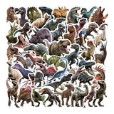 50 Stickers Dinosaurios, Jurasico Para Auto, Laptop, Libreta