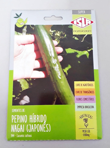 Sementes De Pepino Híbrido Nagai Japonês Isla