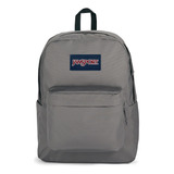 Mochila Jansport Superbreak Plus Gris Tela Poliéster 406