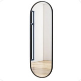 Espelho Grande Com Moldura Oval Suporte De Parede Decorativo