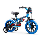 Bicicleta Infantil Aro 12 Menina Ou Menino Com Rodinhas Cor Azul