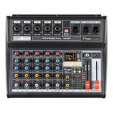 Consola Potenciada 5 Canales Usb Bt 300w Parquer Kw-05mt