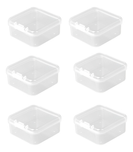 Caja De Almacenamiento Transparente De Plástico De 6 Piezas