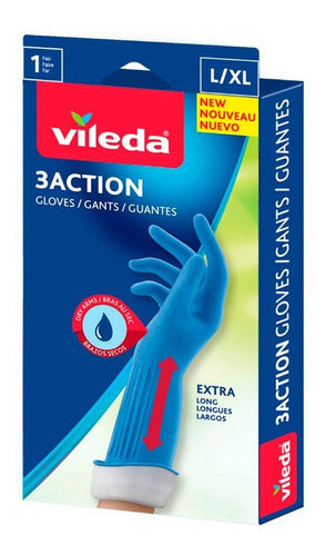 Vileda 3 Action Guantes Resistentes Largos Triple Capa Local