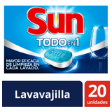 Sun Tabletas 3 En 1 Lavavajillas 20 Unidades