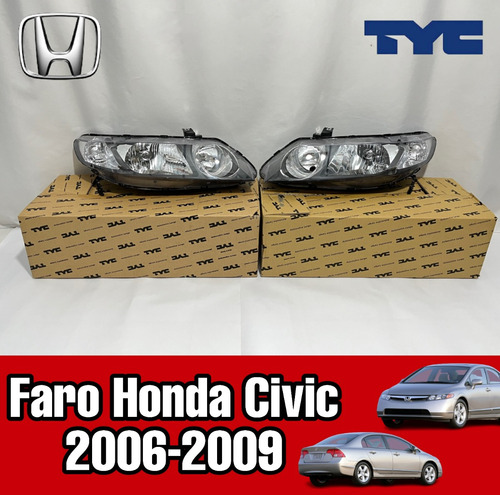 Faro Honda Civic 2006 - 2007 - 2008 - 2009 Tyc  Foto 9