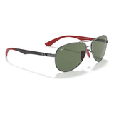 Ray-ban Ferrari Rb 8313m F00171 61 Gunmetal / Green Classic