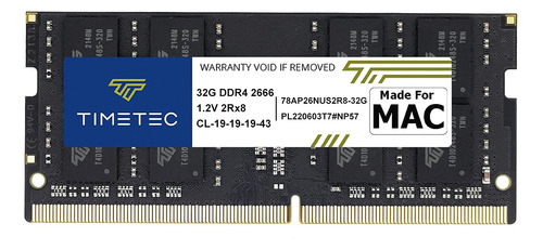 Memoria 32gb Para Apple Mac Ddr4 2666mhz Pc4-21300 Sodimm 