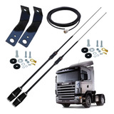 2 Antena Bobinada Px Argentina Black Cabo Parafusos Scania