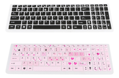 . Funda De Teclado De 2 Piezas For Teclado Asus, Rosa Y 1