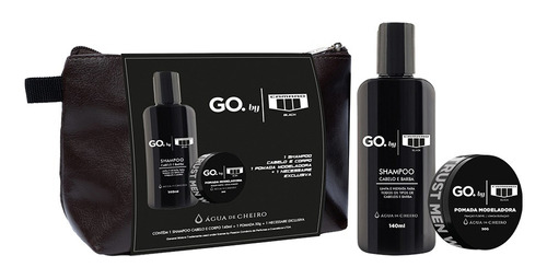 Kit Go Camaro Black Shampoo Pomada Modeladora Necessaire