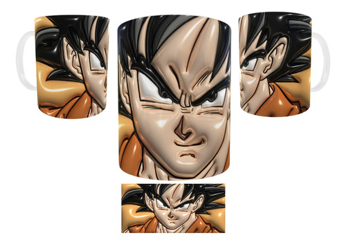 Tazon Goku Dragon Ball Efecto 3d Inflado Negro