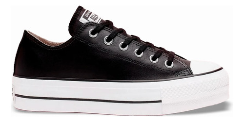 Tenis Converse De Plataforma Lift Negro Choclo Piel Mujer