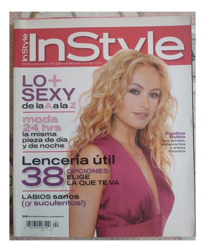 Revista Instyle Paulina Rubio Moda Belleza Celebridades Esti