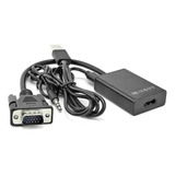 Conversor Vga Para Hdmi C/alimentacao Usb Lotus Lt-vh01