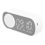 Reloj Despertador Digital Hifi Fm Radio Recargable Bluetooth
