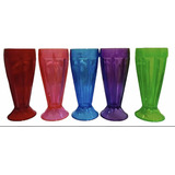 10 Vaso Para Malteada Chocomileros  Colores Neon De Plastico