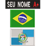 Kit 3 Pç Nome E Bandeira Brasil E Rio Motociclista Ban181