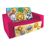 Sofá Cama Infantil Pink Baby Zoo - Cortex