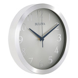 Bulova C4844 Winston Reloj De Pared, Paquete De 1, Plateado