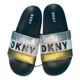 Sandalias Dkny Para Dama Talla 23 Negras Nuevas Originales.