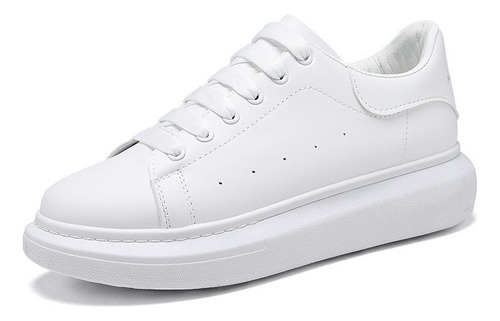 Zapatos Casuales Blancos Transpirables Simples Para Hombres