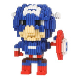 Mini Bloques Tipo Lego Capitan America Figura 3d Armable