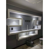 Mueble Tv 50 Pulgadas Iluminacion Blanco Y Color A Eleccion