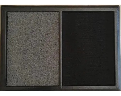 Alfombra Sanitizante Doble Pvc Color Negro/gris 70 X 40cm X2