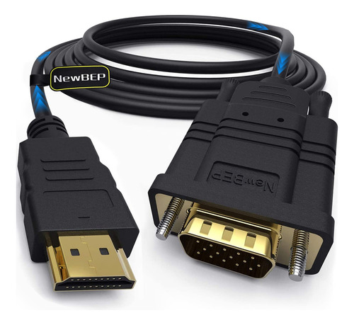 Cable Adaptador Hdmi A Vga, Hdmi Macho Chapado A Vga Hembra