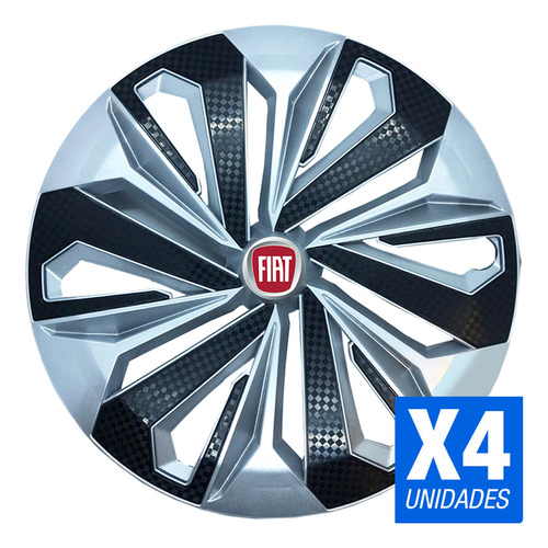 Juego X4 Tazas Universal Vision Gn Rodado 14 C/logo Premium