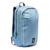 Mochila De Nylon Celeste Impermeable Bolsillo Laptop 15  