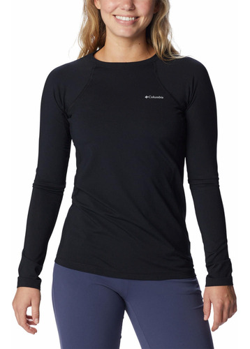 Polera Primera Capa Mujer Midweight Stch Negro Columbia