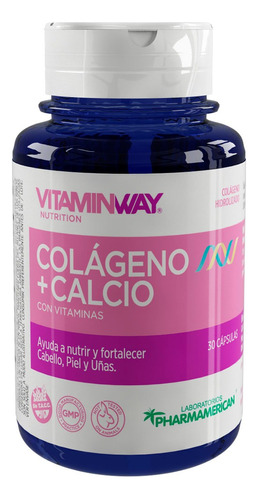 Vitamin Way Colageno + Calcio Piel Cabello Uñas X30 Capsulas