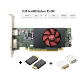 Kit Tarjeta Gráfica Amd R5 240 1gb Ddr3 Alto Perfil, Hd 849