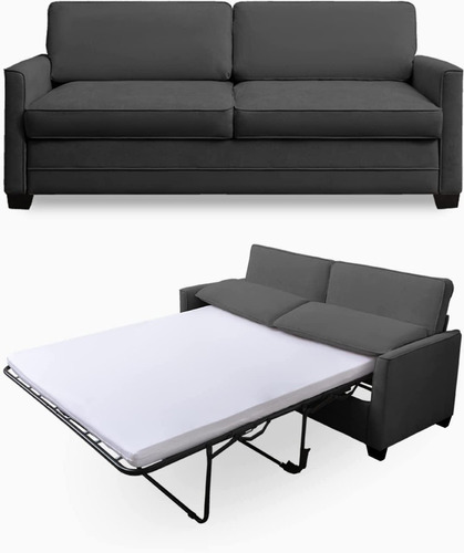 Sofa Cama Extraible 2 En 1 Talla Queen Color Carbon Linor