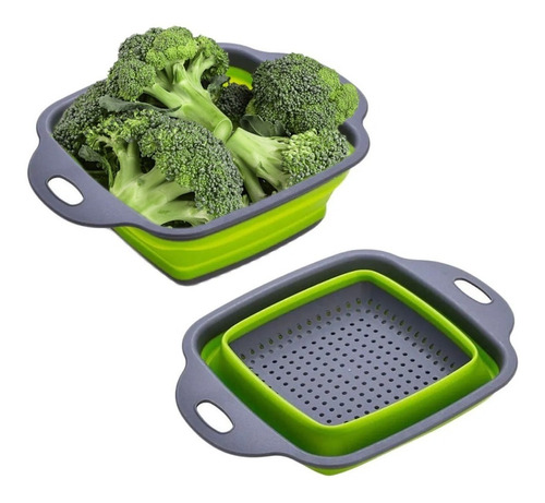 Escurridor Colador De Silicon Plegable Para Frutas Verduras