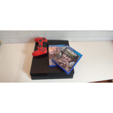 Ps4 Fat 500gb + 1 Controle + 2 Jogos