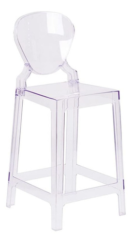 ~? Flash Furniture Ghost Counter Stool Con Tear Back En Cris