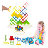 48pcs Torre Tetris Juego De Equilibrio Didáctico Tetra Tower