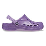 Zuecos Crocs Baya Glitter Clog Infant Moda Violeta