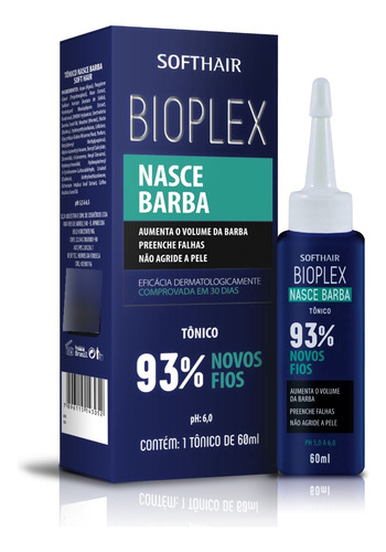 Tônico Bioplex Nasce Barba 60ml Softhair