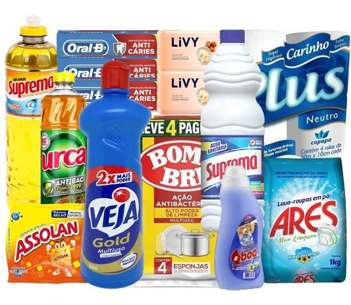 Cesta Higiene E Limpeza Produtos De Qualidade Doação Social 